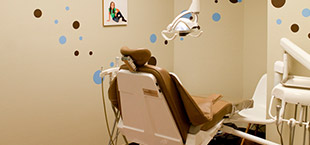 Kid friendly dental exam room