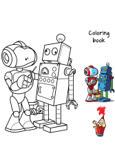 Robot coloring sheet