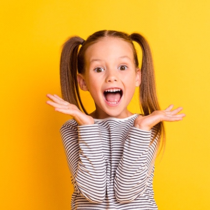 Girl after seeing pediatric dentist in San Luis Obispo