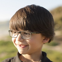 Little boy with missing front tooth