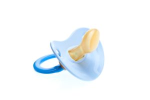 a closeup of a pacifier